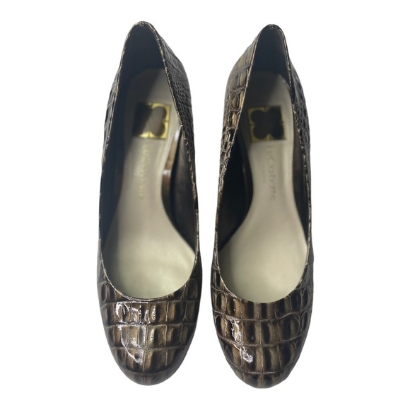 Liz Claiborne New York Johnnie Brown Patent Leather Heels - Picture 3 of 7